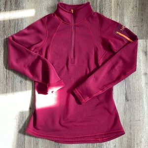 Arc'teryx Women's Half-Zip Fleece Pullover Orange Burgundy